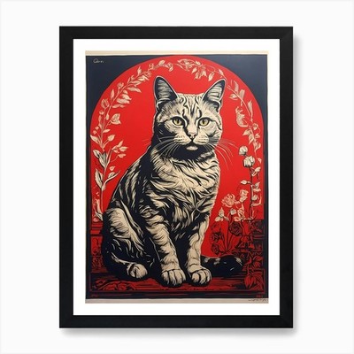 Kätzchen Katze Kunstdruck gerahmt Wandbild Poster Leinwanddruck Bild