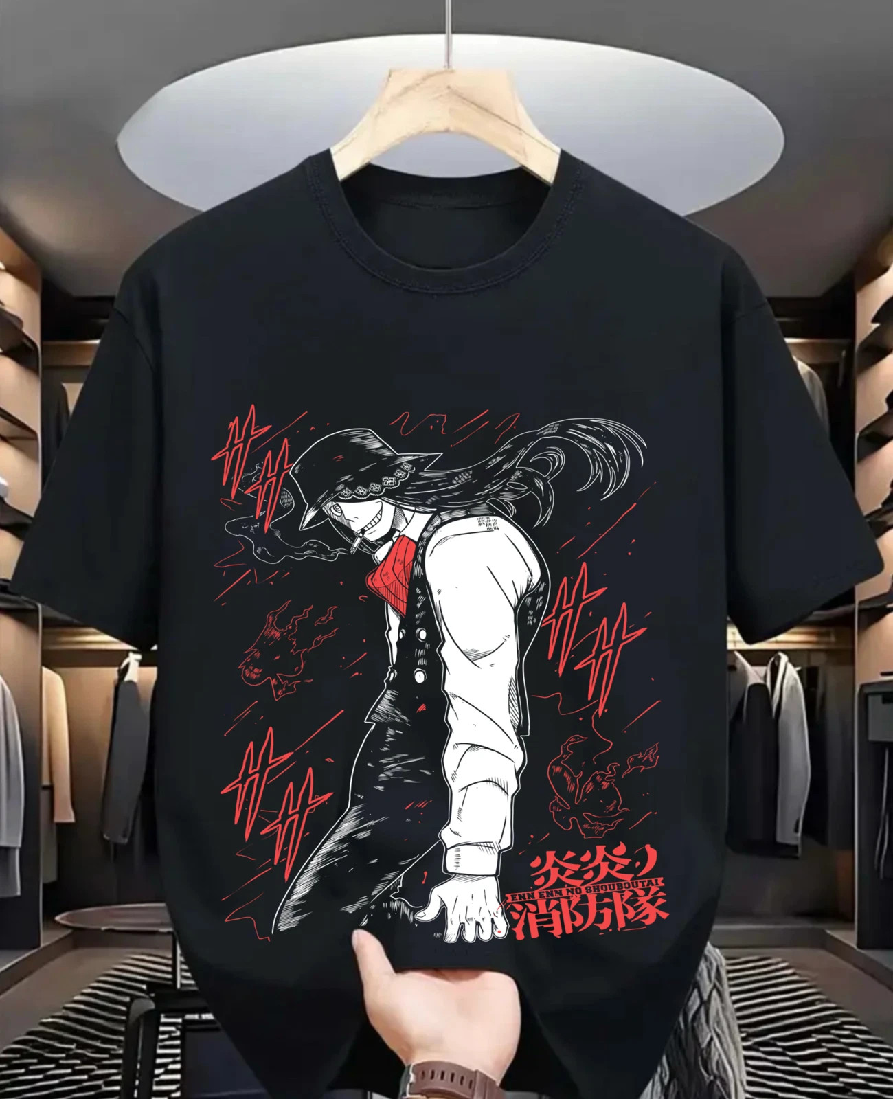 Camiseta Anime Shinra Kusakabe Fuerza de Fuego Talla S-5XL, Regalo para Amigos