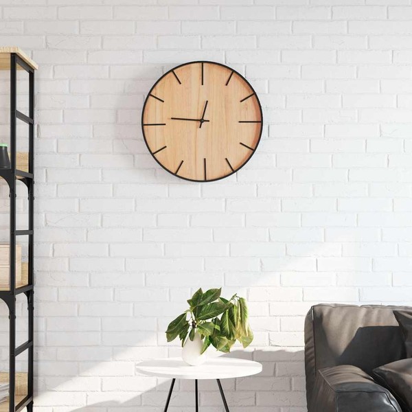 Wanduhr Braun Ø39 Cm Eisen Und Holzwerkstoff Uhr Uhr Wand KüChenwanduhr Vidaxl-image