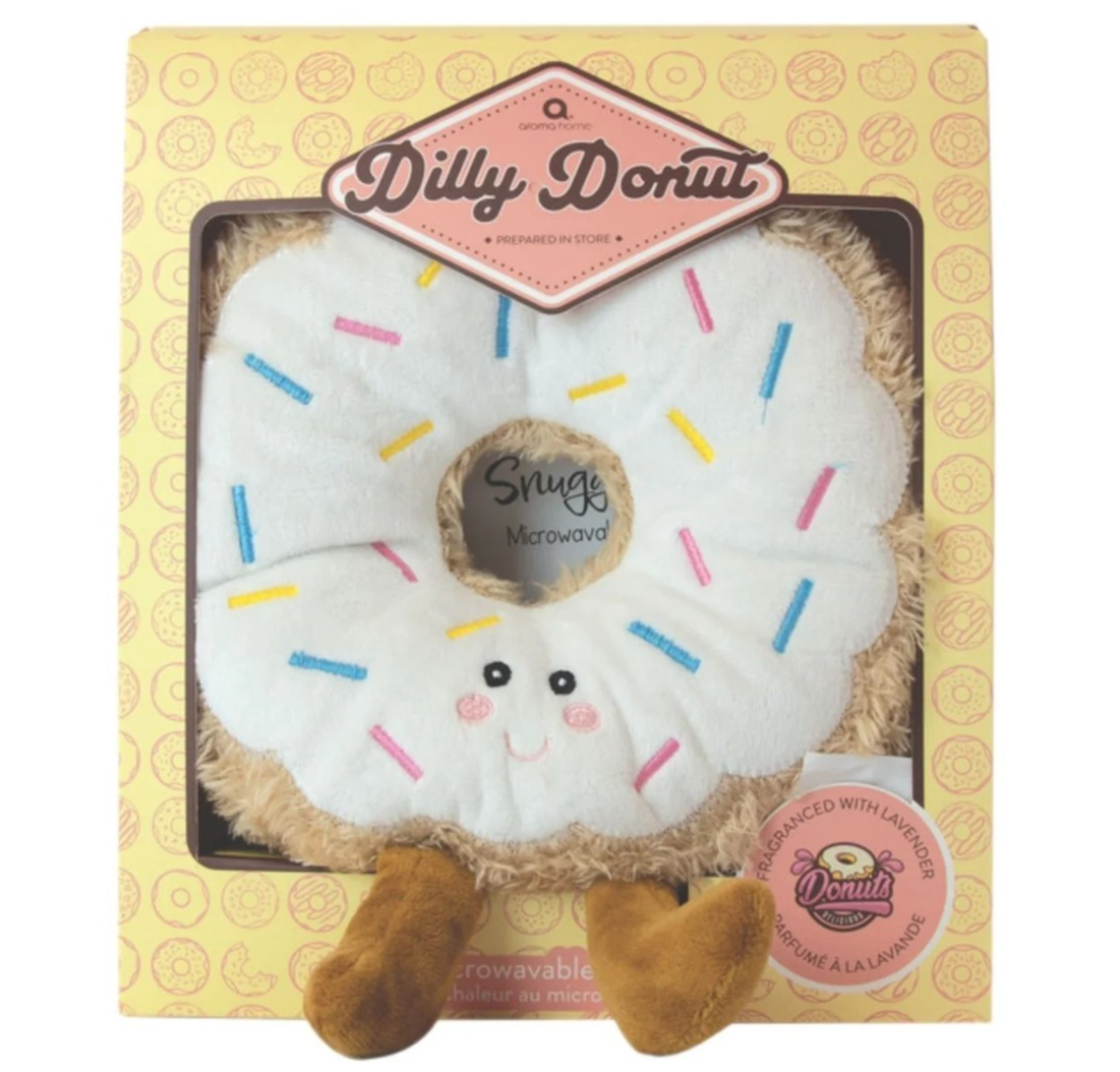 Aroma Home Dilly Donut Lavender Scented Fully Microwavable Snuggable Hottie