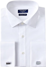 Year In Year Out XXL French Cuff Wrinkle Free Dress Shirt for Men Regular Fit Lo