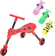 Scuttlebug 3-Wheel Foldable Ride-On Tricycle for 1-3 Year Old Boys and Girls, B