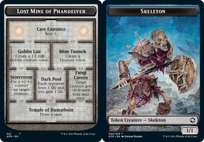 1 x Lost Mine of Phandelver // Skeleton Token - Foil - Adventures in the Forgott