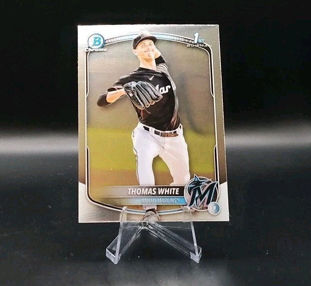🔥2025 Bowman Chrome - Thomas White #BCP-69 1st Prospect - Miami Marlins 🔥