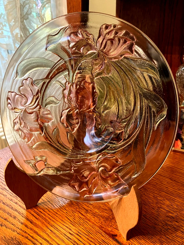 JUEGO DE CUATRO PLACAS DE CRISTAL CON IRIS/ 8/1/2" ANCHO/PÚRPURA, VERDE, DORADO, COLOR ROSA Foto 2 de 4