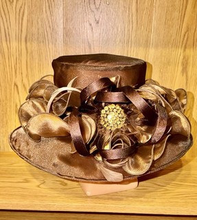 Brown Sunday Church Hat by Whittall & Shon