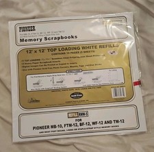 12x12 Pioneer RMW-5 Top Loading Page Protectors Refill Post-Bound NIP