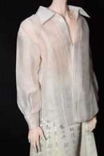 1/6 White Thin See-through Shirt For 12