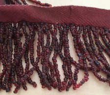 Conso Glass Beaded Fringe 45mm Madder Red 0.88m Lampshades Bags  Clothing