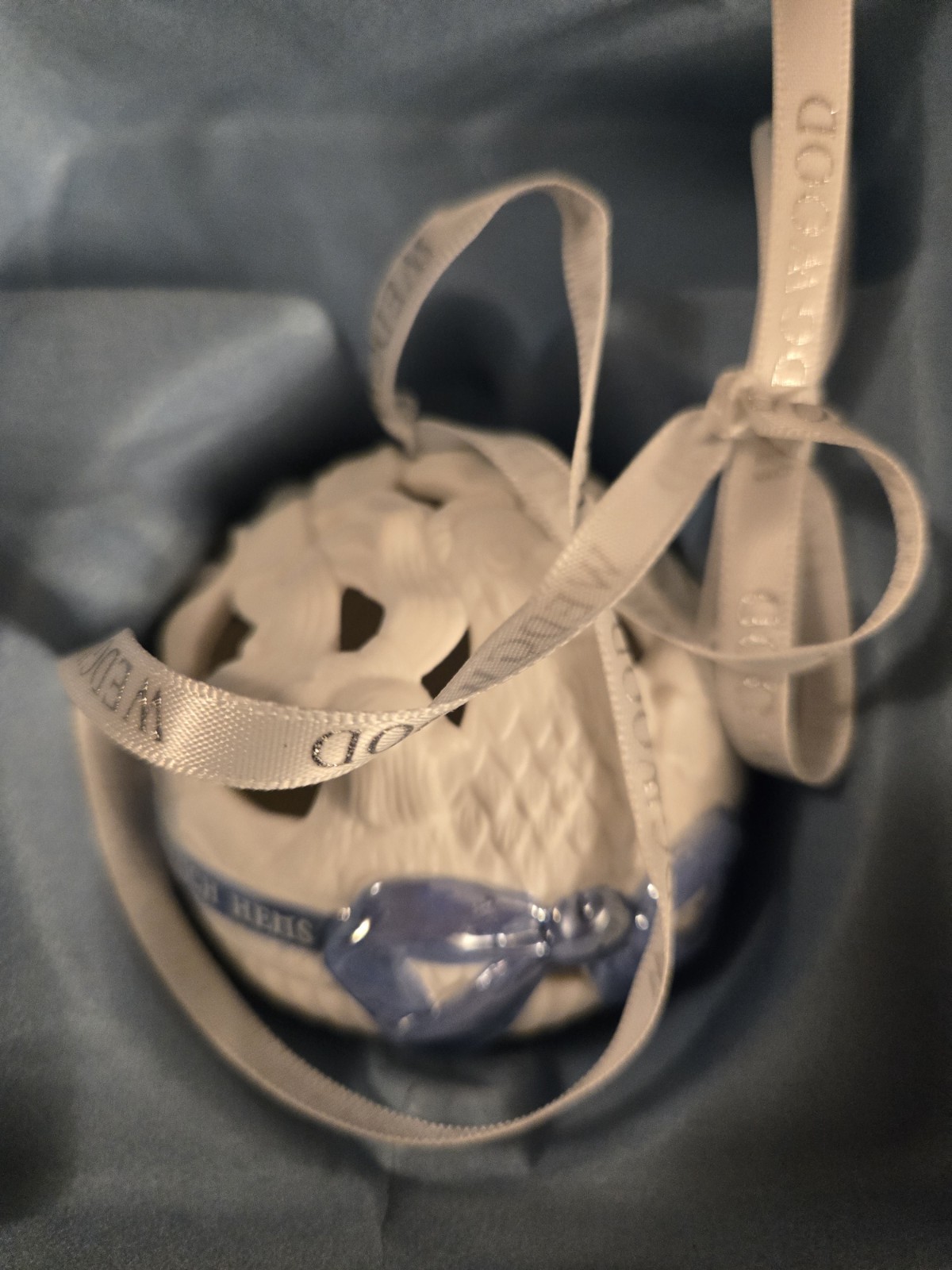 Wedgwood Jasperware 12 Days Of Christmas Ornament Three French Hens with Box 3rd