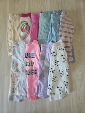 Girls Size 4/5 Long Sleeve Shirts Multiple Brands Lot Of 10
