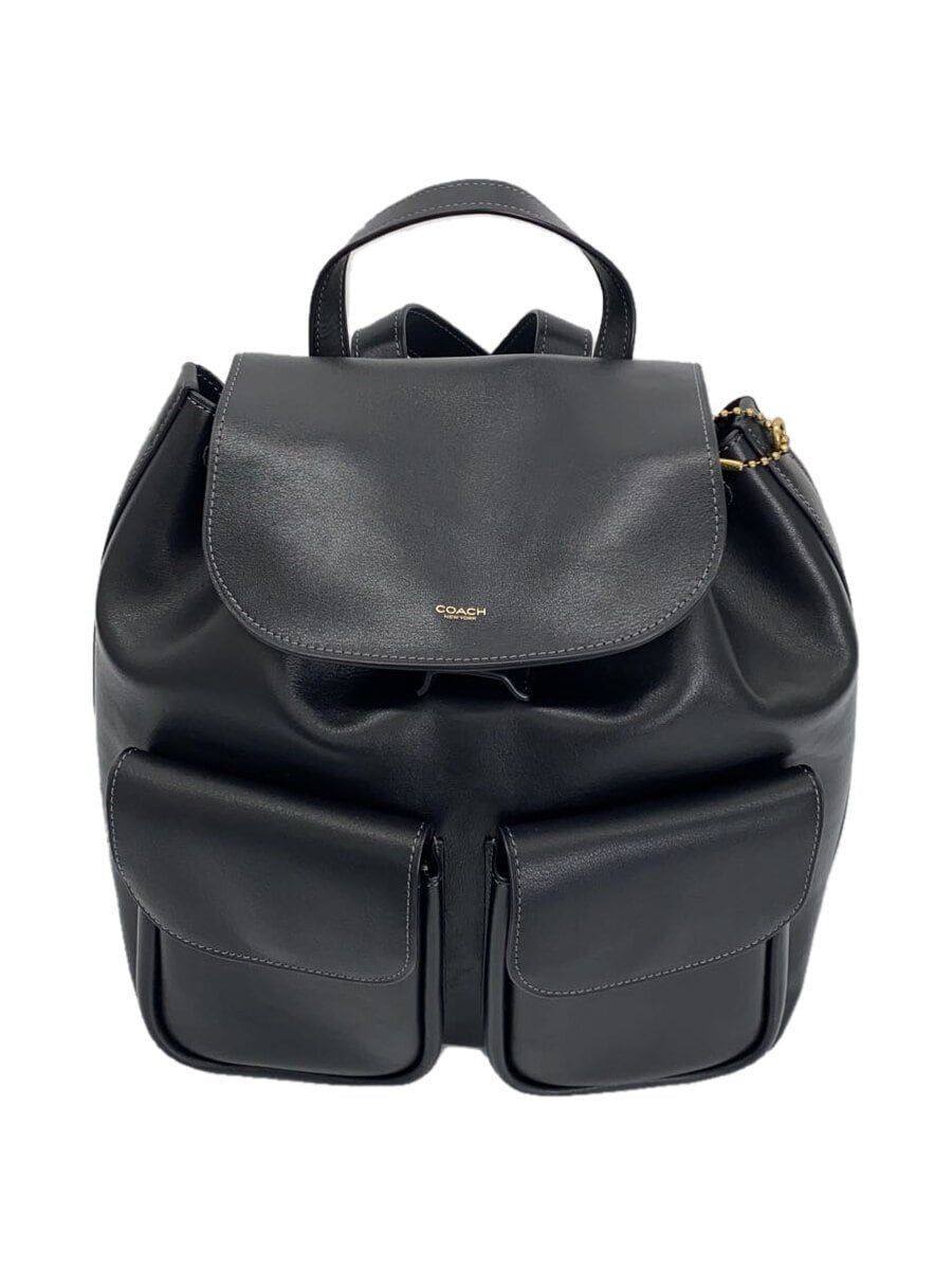 Coach Black Leather Crosby 28 Backpack from 24AW Collection CW619