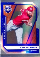 2021 Panini Elite Extra Edition Sam Bachman Aspirations Die Cut /82 #9 Angels