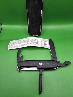 Black Barlow INOX Solingen Pocket Knife 2 Blades 3 Tools Rockwell International