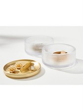 heine home Schmuckaufbewahrung Schmuckdose klar - goldfarben NEU