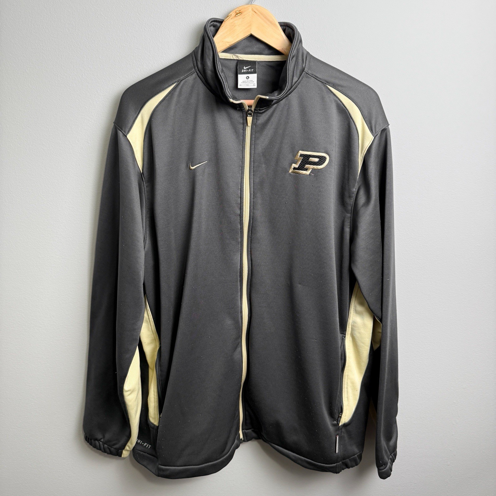 SACAI X NIKE Nike Purdue Boilermakers giacca a vento full zip bomber grigio uomo XL