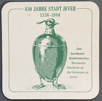 Jever Pilsener Kiebitzbecher      Bierdeckel /Bierfilzl     (O5-33-14)