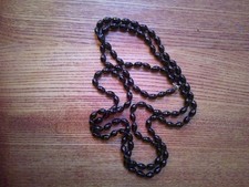 Vintage Jet  Style Necklace 48inches Long Flapper Beads