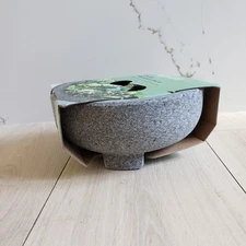 Figmint Granite Molcajete & Pestle 8” Mortar Bowl Guacamole Salsa Stoneware