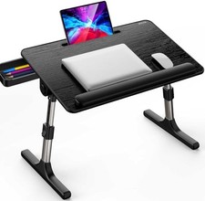 LT07 Lap Desk Extra Large , Adjustable Laptop Table, Portable Standing Black