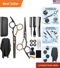 Superior 15 Pcs Hairdressing Shears Set - Razor Sharp  Durable for Salon Use
