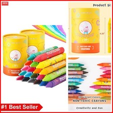 Jumbo Crayons 2 Pack 40 Count Washable Non Toxic Easy to Hold Bulk Crayons for