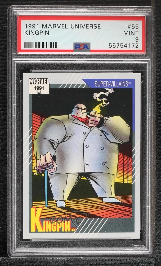 1991 Impel Marvel Universe Series II Super-Villains Kingpin #55 PSA 9 MINT 0nr3