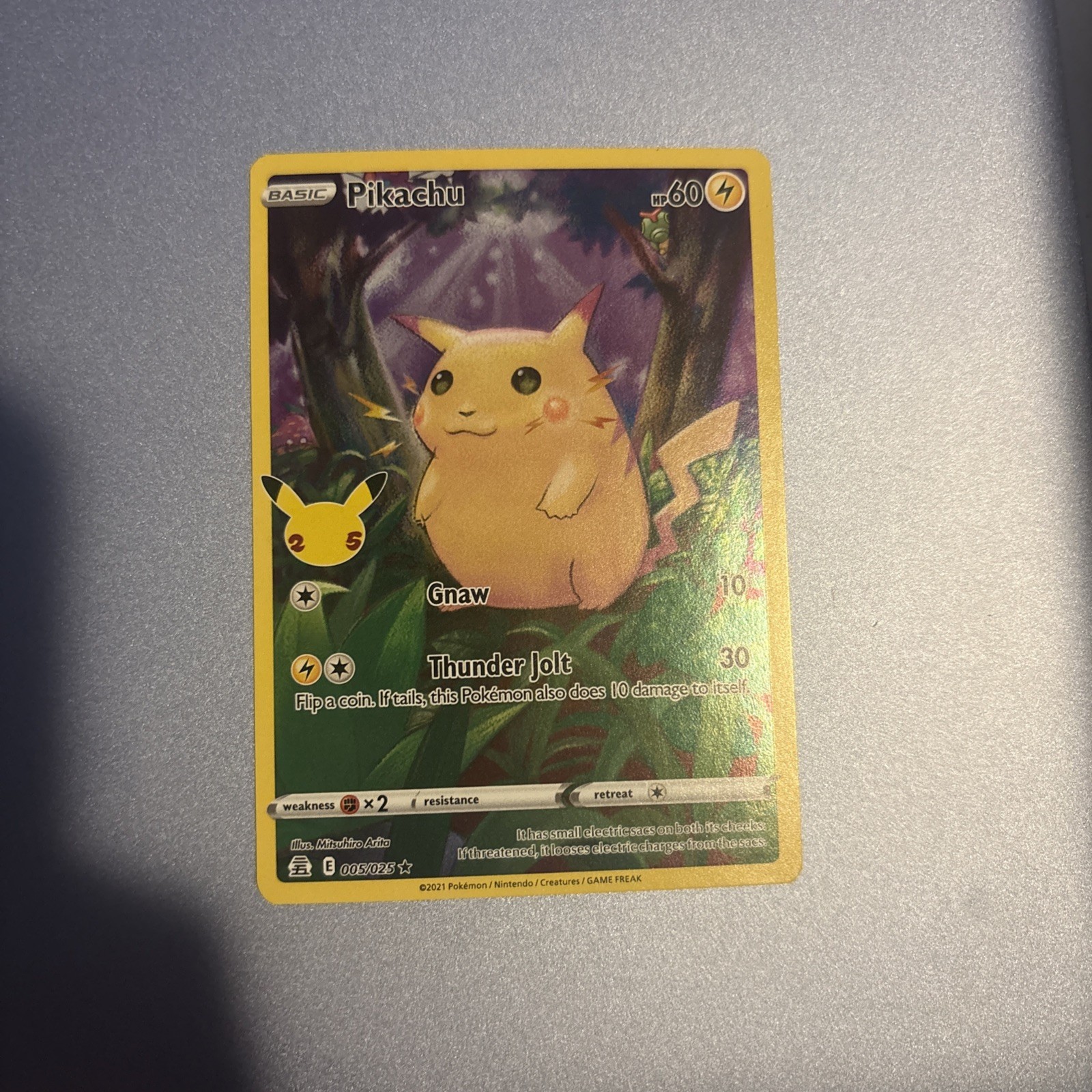 Pokémon Pikachu TCG Celebrations Card 5/25