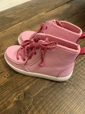 Billy Footwear Classic Lace High Sneakers Kids Toddler Size 13 Pink Zip Up Shoes