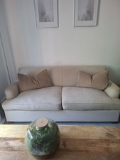 Made.com Orson 3 Seater Sofabed. In Natural Linen Hessian.
