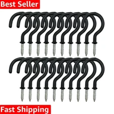 Versatile 24 Pack Heavy Duty Vinyl Coated Ceiling Hooks - Max 50 Pounds Support