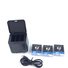 3-Pack 2000mAh Batteries 3-Slot Charger Kit for GoPro Hero 12 11 10 9 Black
