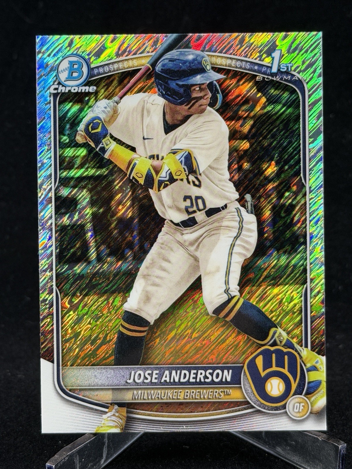 2025 Bowman Chrome JOSE ANDERSON 1st Prospect Shimmer Brewers