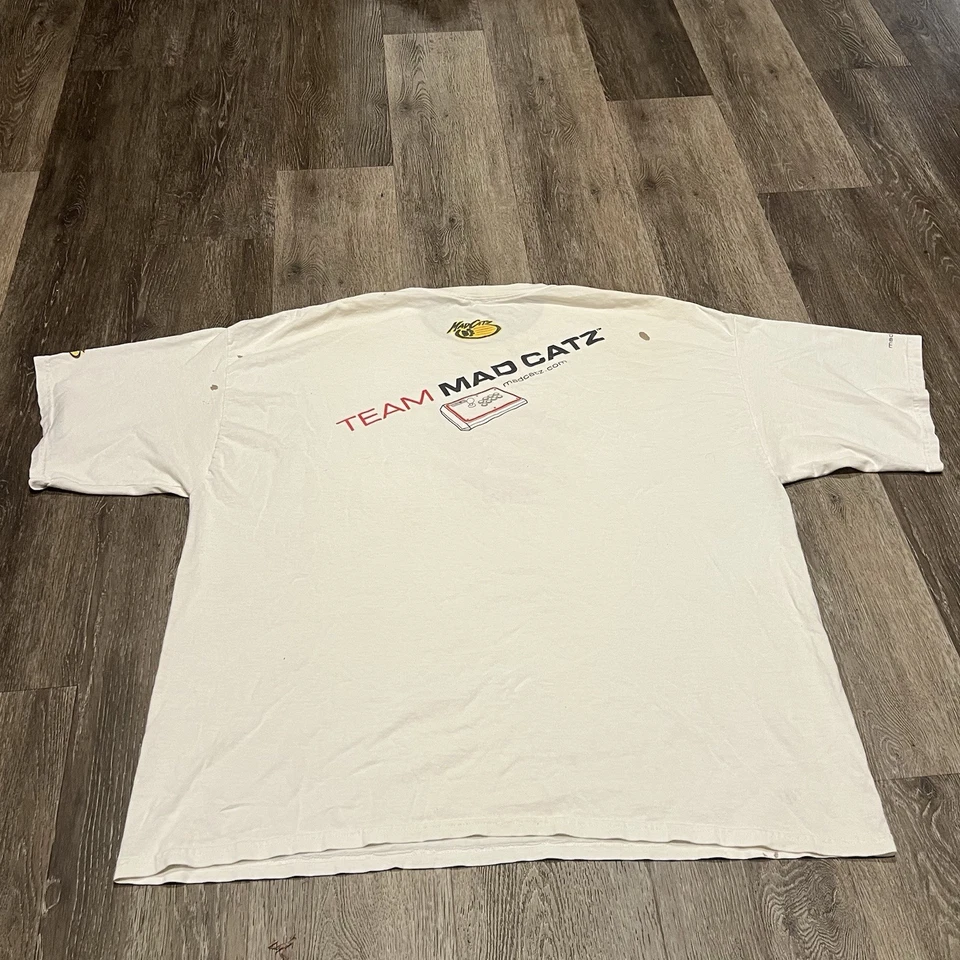 Camiseta De Colección Años 90 Madcatz Mad Catz Para Hombre Talla 3XL Blanca Deportes Videojuego Foto 2 de 4