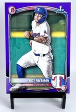 2025 Bowman Cody Freeman 1st /250 Purple Border #BP-112 Texas Rangers Prospect