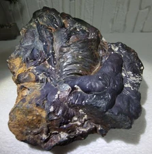 Rare Big Natural Kod Leklai Yoi Magic Black Stone 1.55kg Silica Mineral Specimen