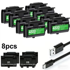 2Pack 4800mWh Rechargeable Battery for Xbox One Series X S Controller with USB-C