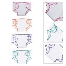 4 Pcs Reusable Doll Diapers for Baby Dolls Wearing Model Accessories
