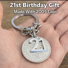21st Birthday Gift 2005 Lucky Penny Keyring Gift For Him Or Her Daughter Friend