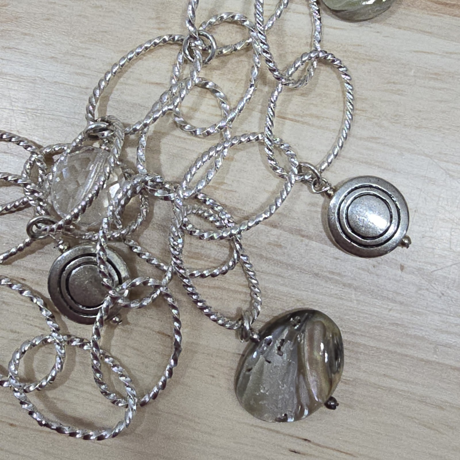 Beachcore Abalone Shell Necklace Silver Tone Boho… - image 8