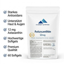 Astaxanthin 12mg 60 Softgel Antioxidans Haut ...