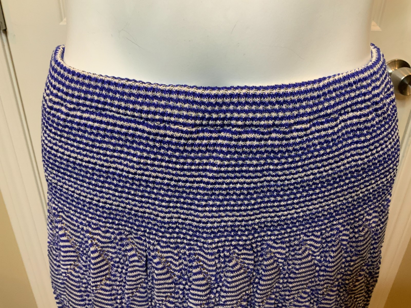 Missoni Blue Multicolor Zig-Zag Patterned A-Line … - image 2