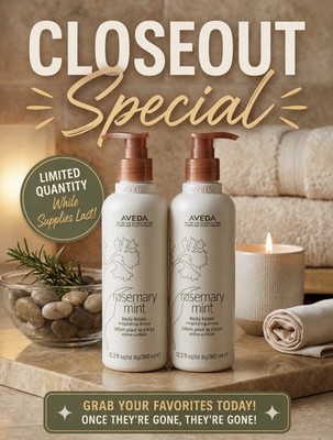 Aveda Rosemary Mint Body Lotion 2 Pack CLOSEOUT - READ