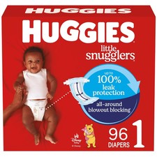 Huggies Little Snugglers Diapers Super Pack - Size 1 96ct 