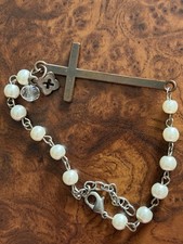 This Is A Pearl with A Copper Cross Bracelet. Privately Owned. Beautiful Piece.