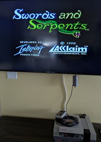 Swords and Serpents NES Nintendo Acclaim Video Game 1990 Authentic Clean Tested
