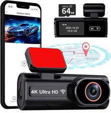 Dashcam Auto Vorne Hinten 4K+1080P Dual Kamera mit 5GHz WLAN GPS und 24/7