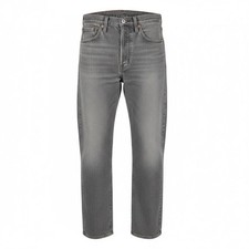 Levis 501 Jeans Mens 30x27 Gray Denim Regular Fit Straight Leg Button Fly
