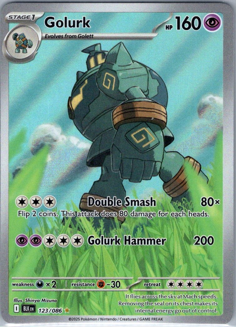 Golurk - 123/086 - SV: Black Bolt - Illustration Rare - Pokemon - NM