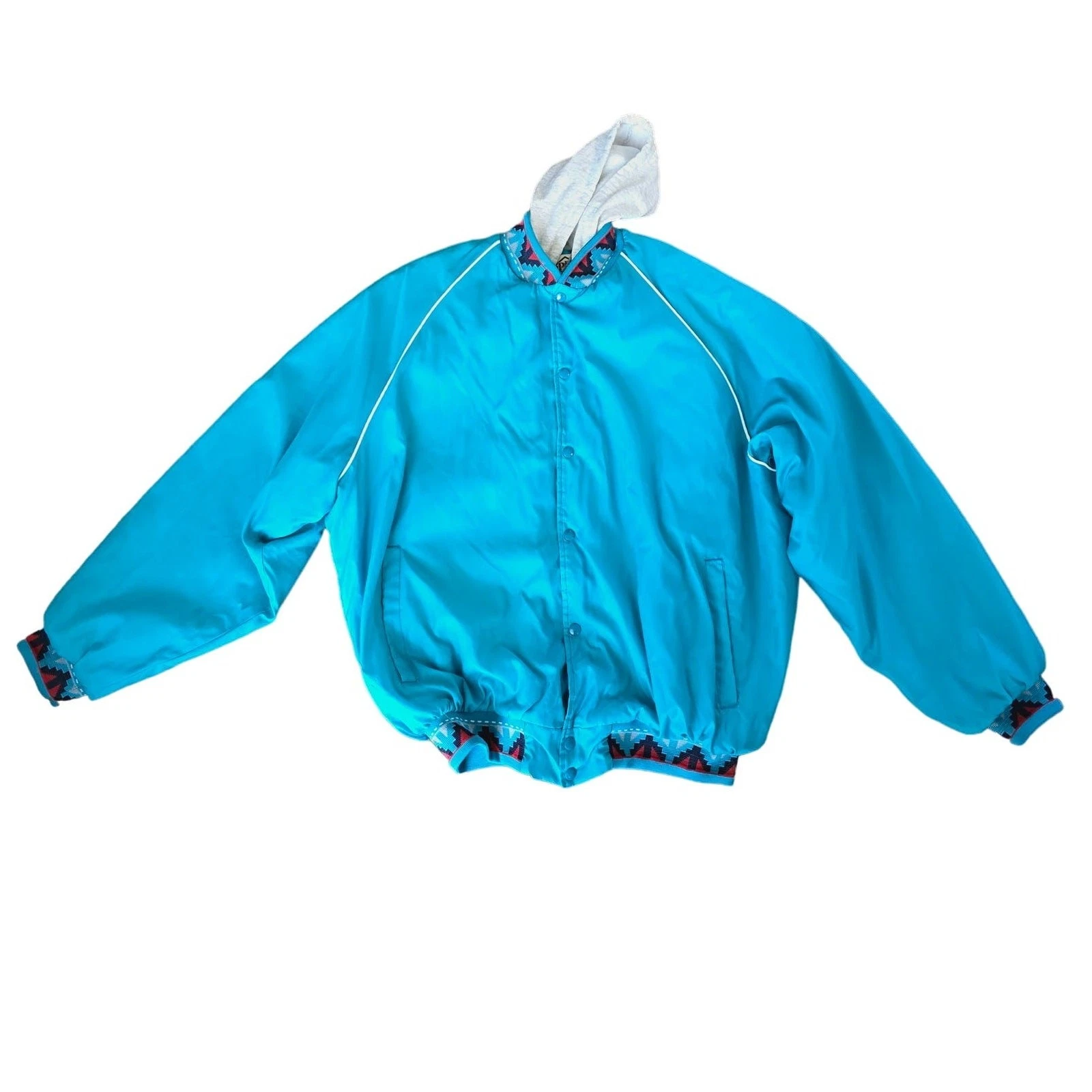 VNTG 1990's PFI Westernwear Hooded Puffy Windbreaker Size XXL Made in the USA